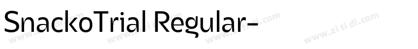 SnackoTrial Regular字体转换
